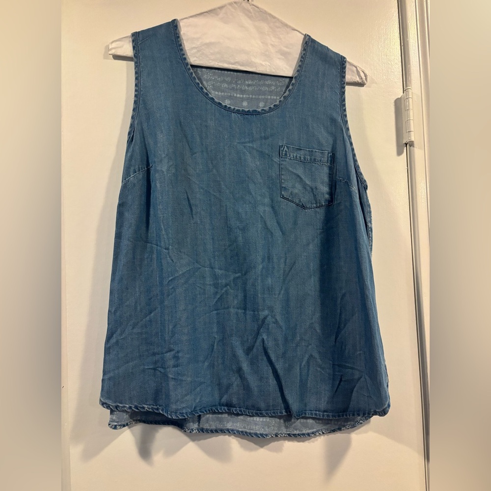 Natural Reflections Blue Denim Tank Top